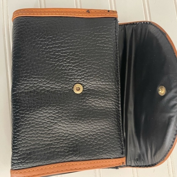 Vintage Nikki Nonno Set of 2 Clutch Handbag Black and Tan Pebble Leather Purse - Picture 5 of 11